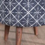 Laurel Round Charcoal Gray Foot Stool Ottoman Ottomans & Poufs Blue 10