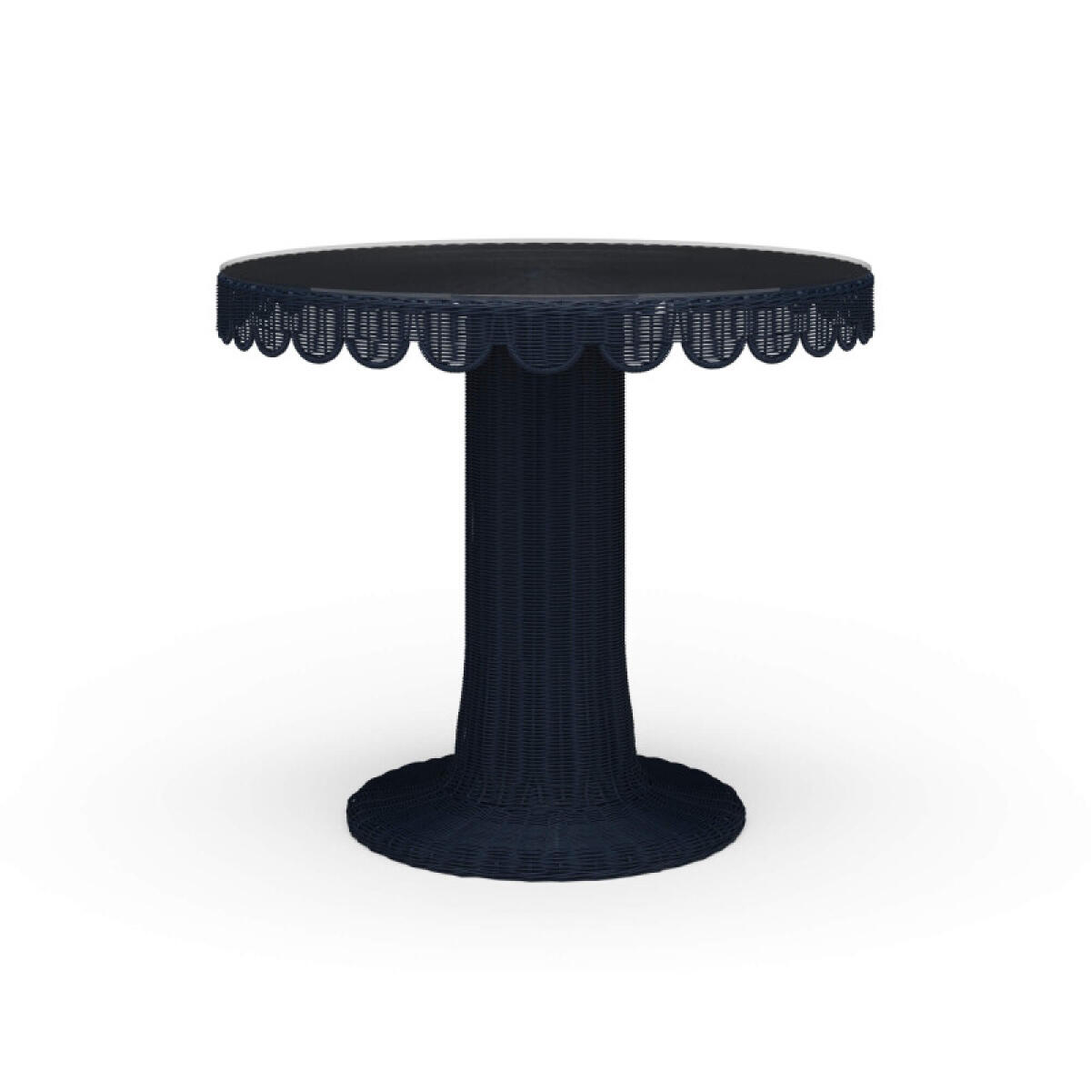 ed414c3bb28f1e55113d5ae6f948b4b0 Scalloped Round Bistro Table W/ Tempered Glass - Image 1