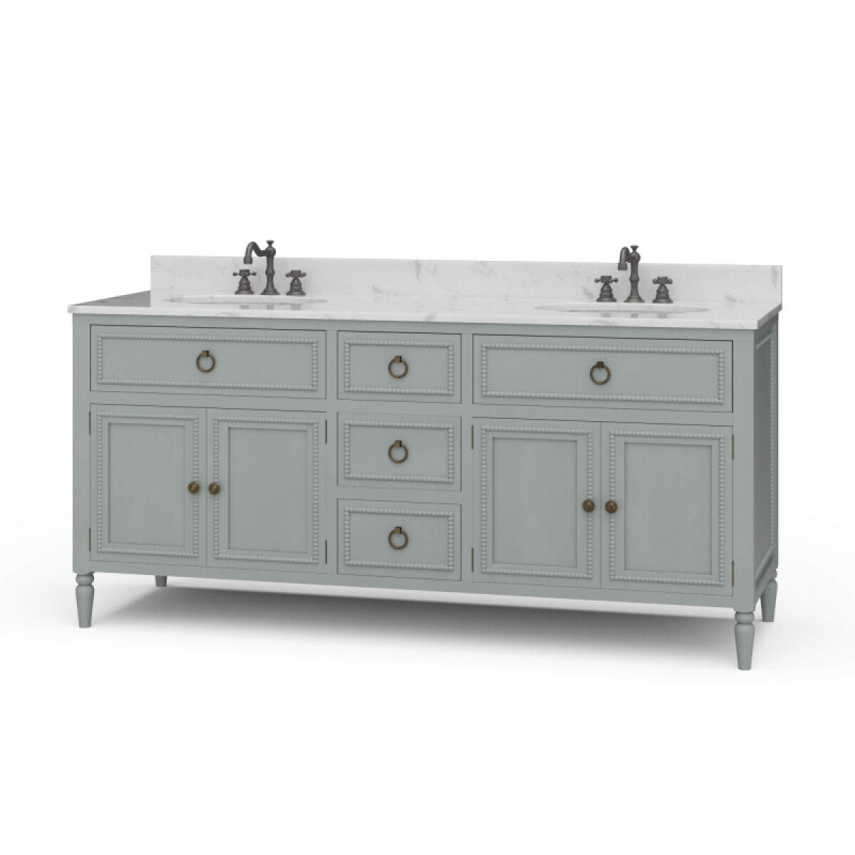 ed4b5f22dda1e60863f233a9d587c72b Cholet Double Vanity W/ Sink & Marble Top - Image 1