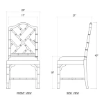 Martinique Bamboo Dining Chair - Image 3