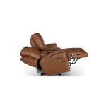 Burlington Leather Power Reclining Loveseat with Center Console Recliners Bassett Furniture 14