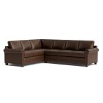 Carolina Leather Panel Arm L-Shaped Sectional