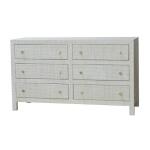 Kagu 6 Drawer Dresser W/ Rattan - Image 4