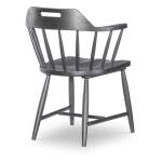 Spindle Back Arm Chair W. Handle Cut Out Chairs & Benches Black 12
