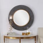 Saul Round Mirror Mirrors Gray 11