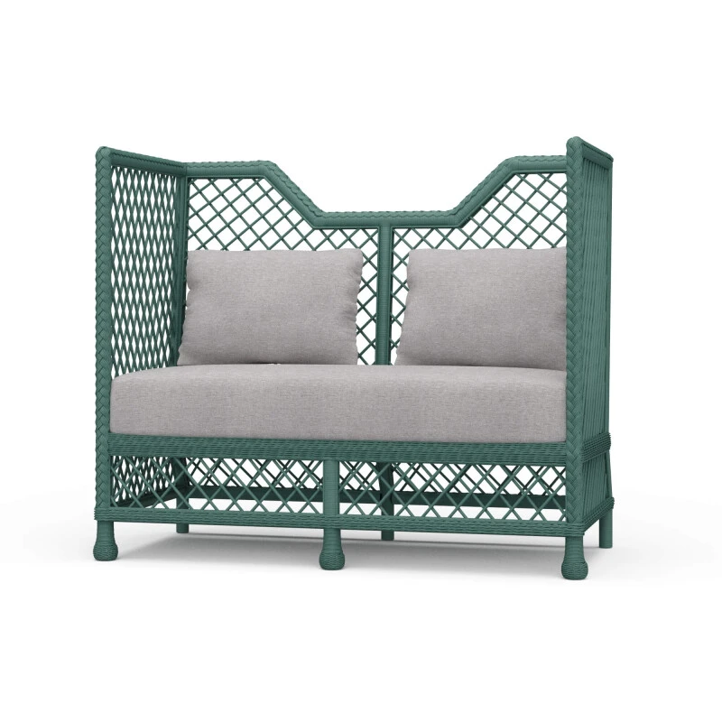 ee635d8be0e7c92e5e3d4036e39bcbc9 Rabana High Back Rattan Loveseat - Image 1