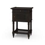 Montego Square End Table W/ Drawer & Rattan Door