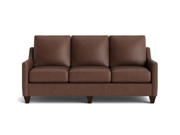 True Custom™ True CustomÂ® Leather Slope Arm Sofa Sofas Bassett Furniture