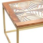 Adagio Rectangular Laser Cut Acacia and Iron Cocktail Table - Image 6