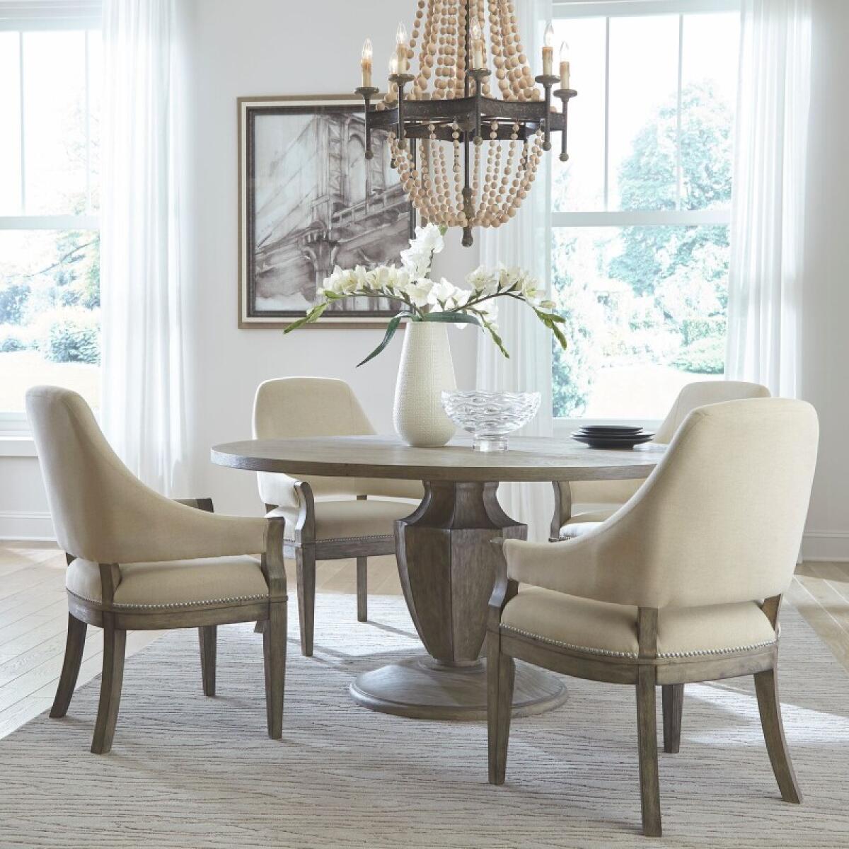 eedc130f24e4e454ba9d6f3bb37f5c98 Westfield Opt 5 Piece Pedestal Table Set - Image 1