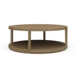 Cohan Round Coffee Table W/ Wood Shelf - Image 4