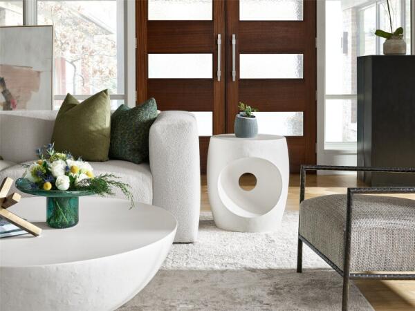 Modern Canyo Accent Table Accent Furniture Abaco White