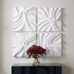 Snowdrift Wall Decor, S/4 Wall Decor Uttermost 12