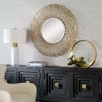 Swirl Round Mirror Mirrors Gold 18