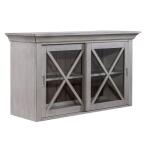 Ocean Isle Hutch Dining Storage Antique White w/ Weathered Pine 10
