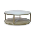 Cohan Round Coffee Table W/ Rattan - Image 3