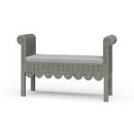 Newport Scalloped Rattan Bench Chairs & Benches Bramble 16