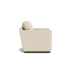 Myles Leather Thin Track Arm Swivel Chair - Image 4