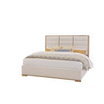Crafted Oak by Ben & Erin Napier Erin’s Upholstered Bed – White Fabric Beds Beds 11