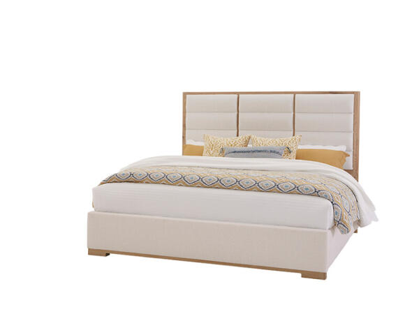 Crafted Oak by Ben & Erin Napier Erin’s Upholstered Bed – White Fabric Beds Beds