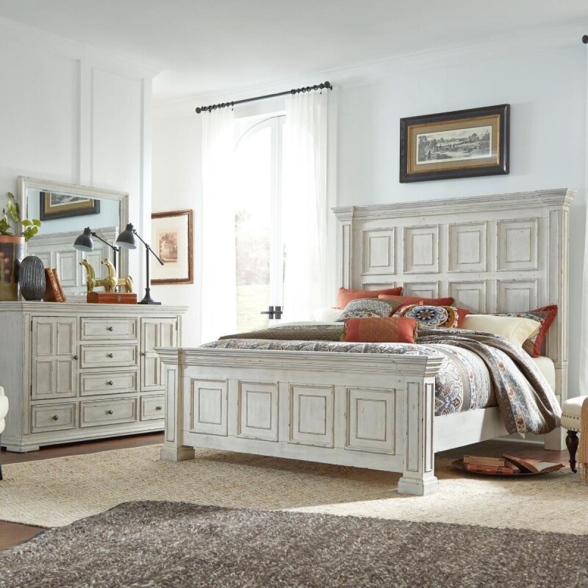 efbc087a84e3c1e77c6b06b755ff7585 Big Valley Queen Panel Bed, Dresser & Mirror - Image 1