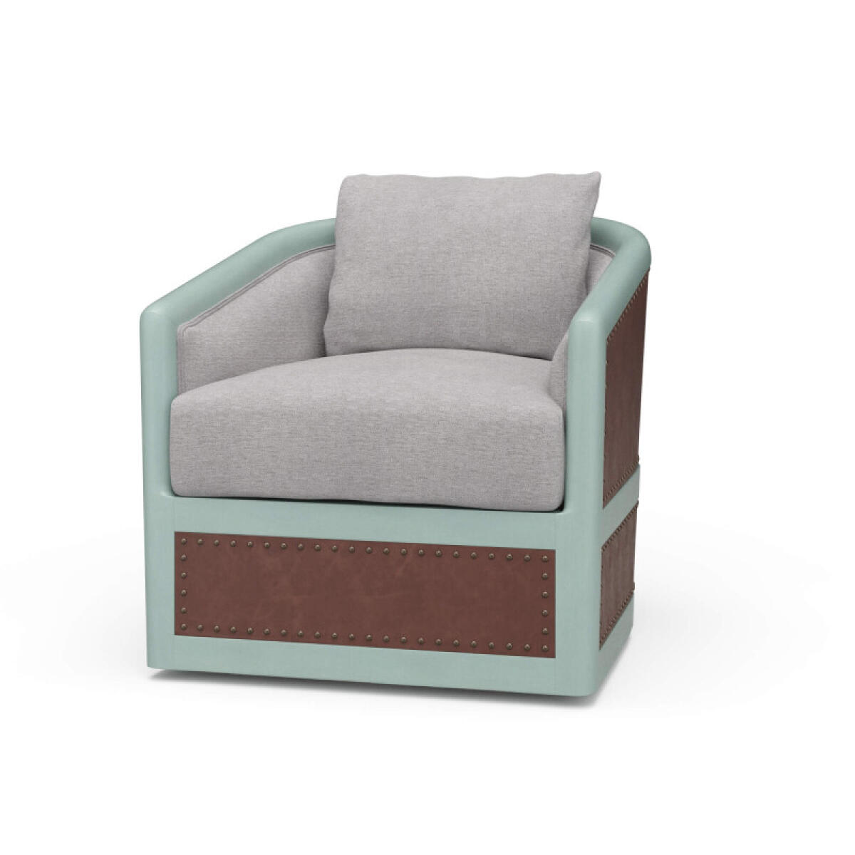 efc05f0fb4048a0665421f7fe7504814 Aden Swivel Chair W/ Leather - Image 1