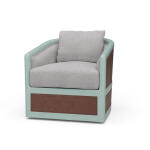 Aden Swivel Chair W/ Leather