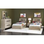 Complete Panel Bed Twin 33 Weathered Oak Finish Youth Beds Brown 13