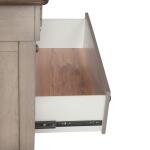 Ivy Hollow 3 Drawer Bedside Chest w/ Charging Station Nightstands Brown 27