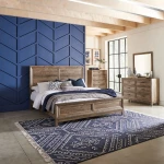 King Panel Bed, Dresser & Mirror, Chest