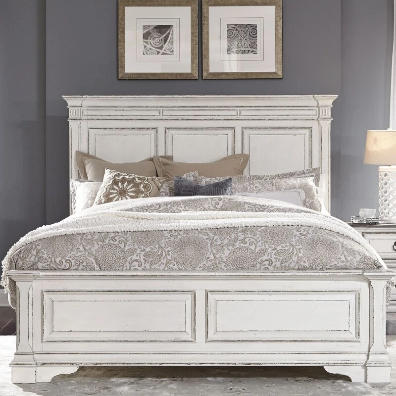 f06499c39fc57b8f97220df72d5114a0 Abbey Park King Panel Bed - Image 1