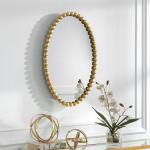 Serna Oval Mirror, Gold - Image 7