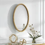 Serna Oval Mirror, Gold Mirrors Gold 16