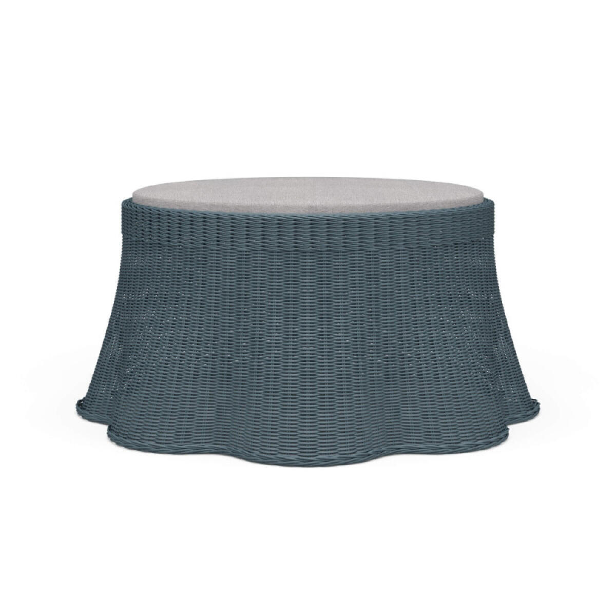 f0edbd17725c137e1c75795743cbe49d Newport Rattan Ottoman W/ Cushion - Image 1