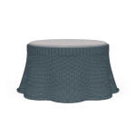 Newport Rattan Ottoman W/ Cushion