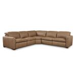 Caswell Leather Power Reclining L-Shaped Sectional Sectionals Bassett Furniture 12
