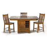 Laurelhurst Rustic Oak Wine Storage Gather Table - LAURO6770 - Image 3