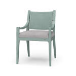 Milano Dining Chair W/ Upholstered Seat & Rattan Back