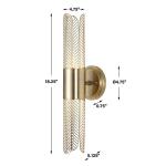 Cret, 2 Lt Led Sconce Lighting Gold 19