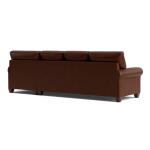 Carolina Leather Roll Arm Chaise Sectional Sectionals Bassett Furniture 11