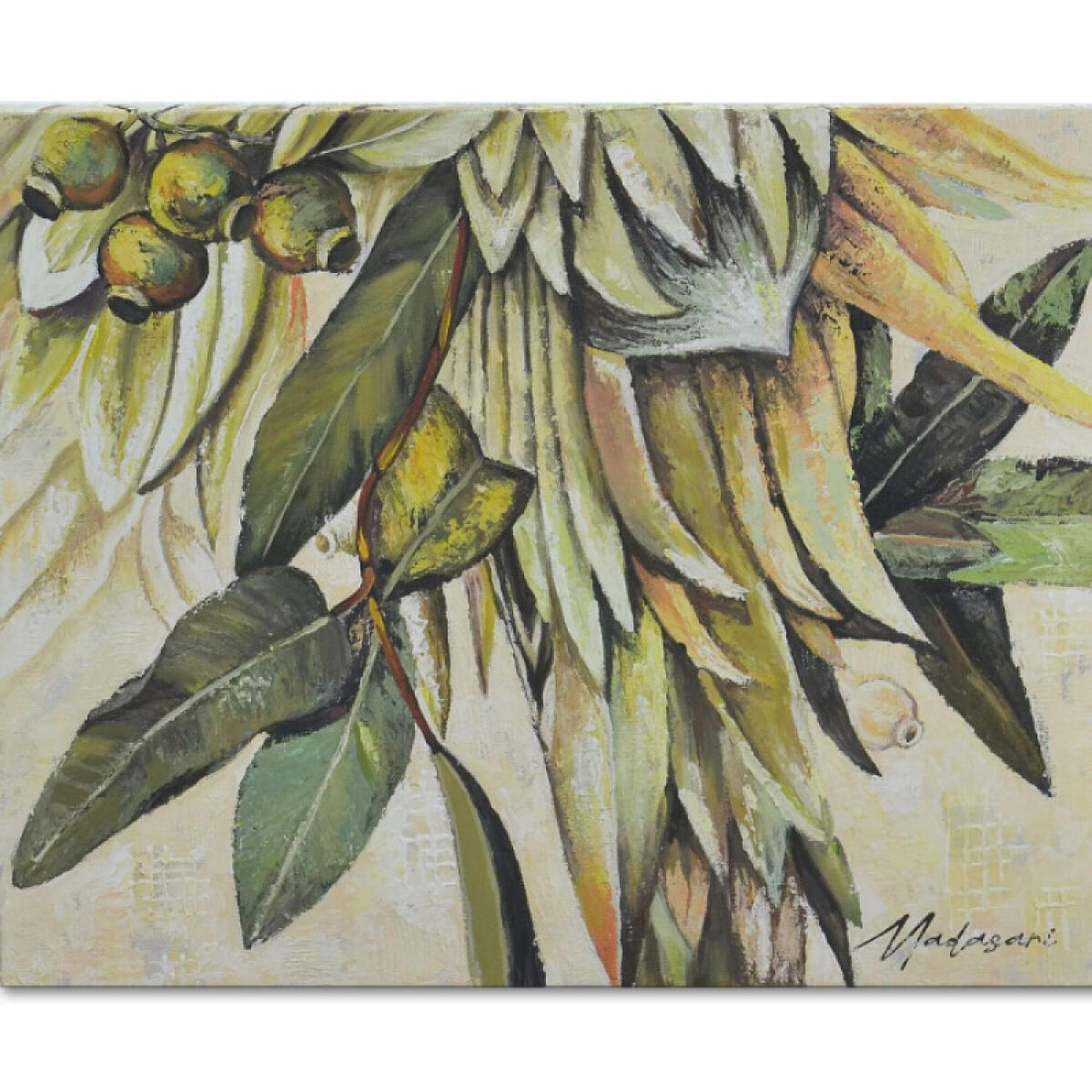 f1d2ac4f03896ea19a8b7c58afe99bbc Eucalyptus On Canvas 48 X 36 W/o Frame - Image 1