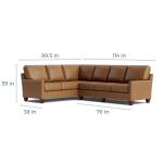 True Custom™ True CustomÂ® Leather Track Arm L-Shaped Sectional Sectionals Bassett Furniture 11