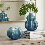 Ocean Wave Indoor-outdoor Vases, S/2 - Image 3
