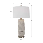 Zade Table Lamp, Gray Lighting Gray 21