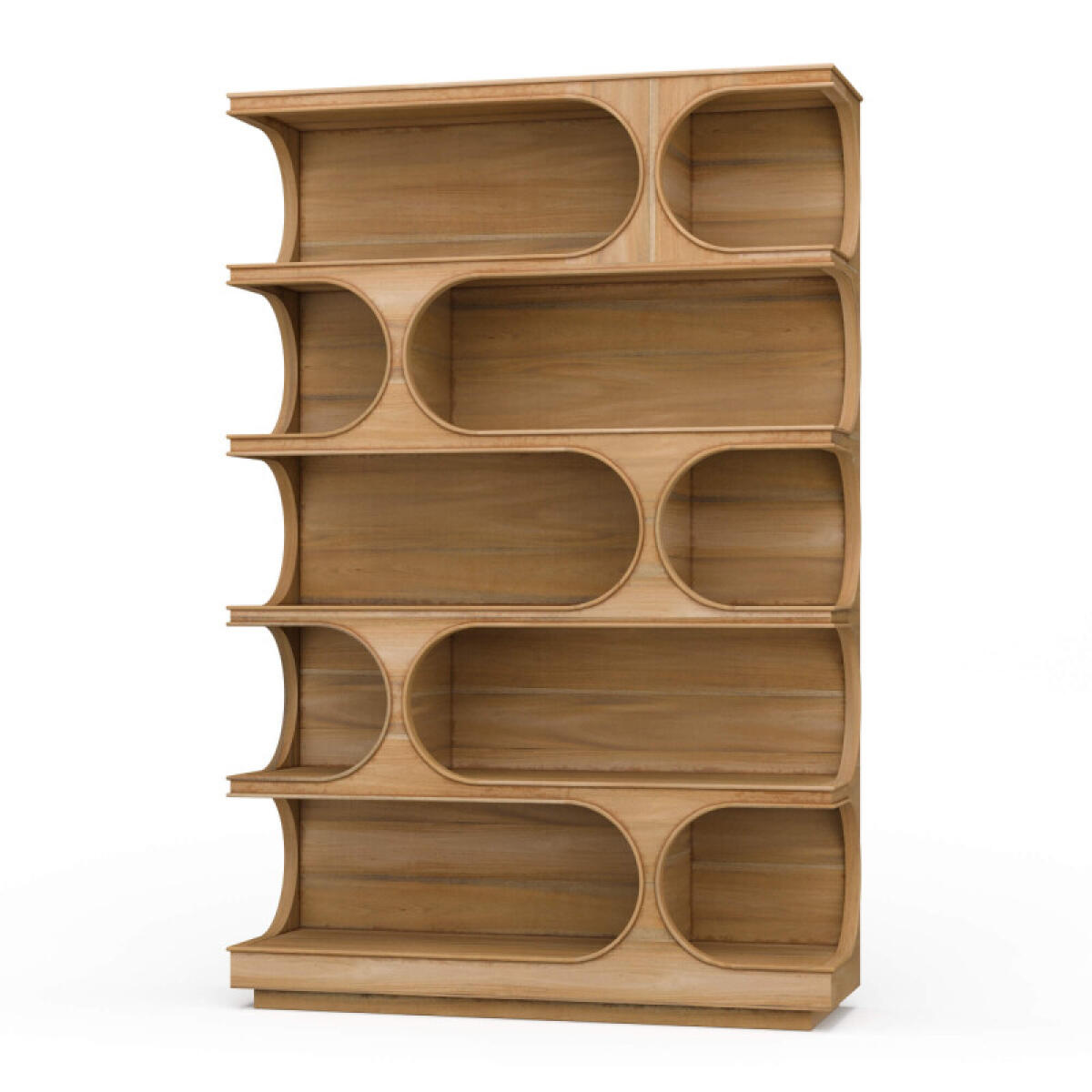 f2094fcefe317d990aa256569b0d0ab4 Vannes Crescent Bookcase - Image 1