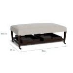 Kara Ottoman with Trays and Casters - Image 4