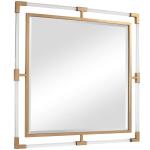 Balkan Square Mirror, Gold Mirrors Gold 16