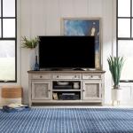 Sun Valley 64 Inch TV Console w/ Faux Metal Entertainment Stands Brown 22
