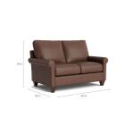 True Custom™ True Custom® Leather Roll Arm Loveseat - Image 3