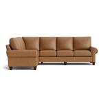 True Custom™ True CustomÂ® Leather Large Panel Arm L-Shaped Sectional Sectionals Bassett Furniture 9